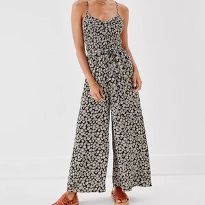 American Eagle Daisy Print Wide Leg Jumpsuit
